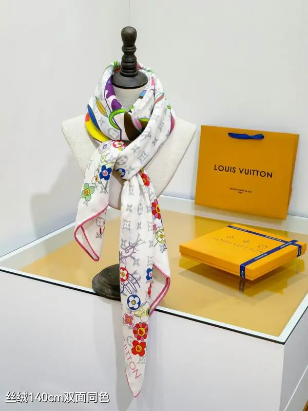 LV Scarf 140X140cm 70%羊绒30%真丝 E32 (16)