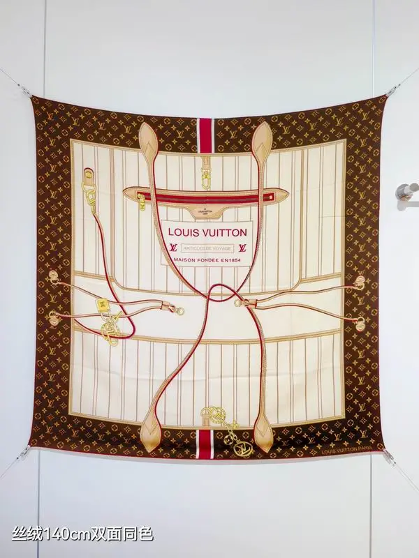 LV scarf 140X140cm 70%羊绒30%真丝 E15 (16)