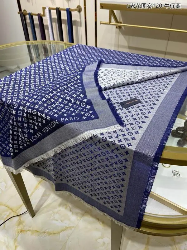 LV Scarf 140X140cm 70%羊绒30%真丝 E26 (26)