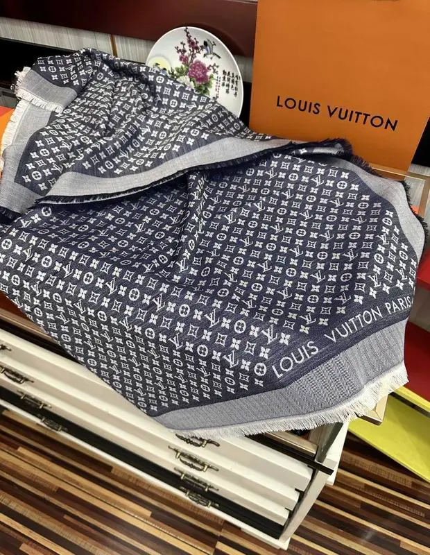 LV scarf 120X120cm 50%羊毛 50%羊绒 E (8)