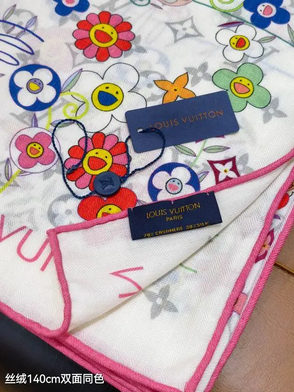LV Scarf 140X140cm 70%羊绒30%真丝 E32 (16)
