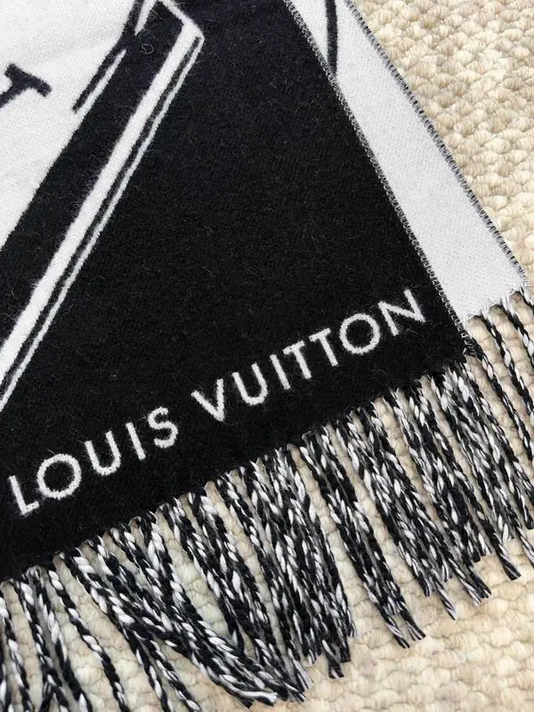 LV scarf 34X220cm 90%绵羊毛 9%山羊绒 1%桑蚕丝 E (18)