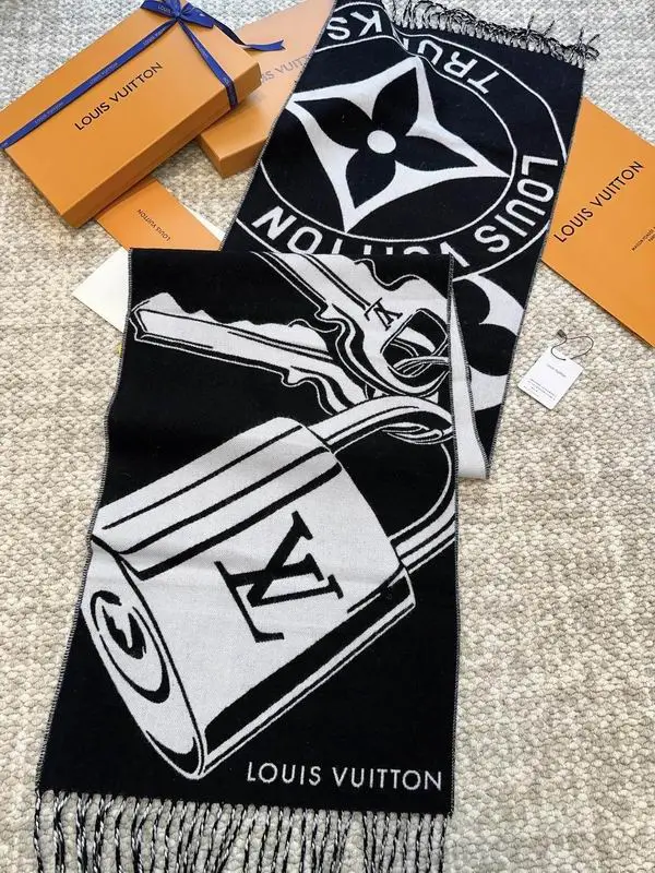 LV scarf 34X220cm 90%绵羊毛 9%山羊绒 1%桑蚕丝 E (18)