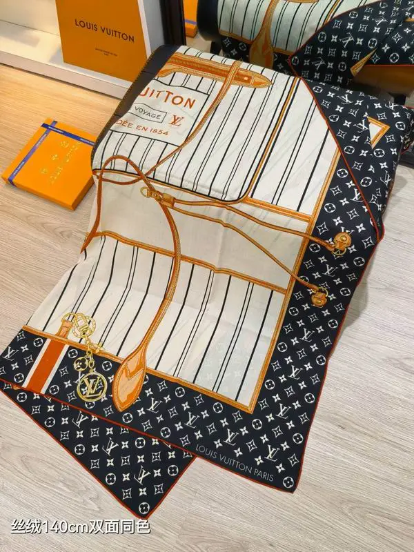 LV scarf 140X140cm 70%羊绒30%真丝 E15 (16)