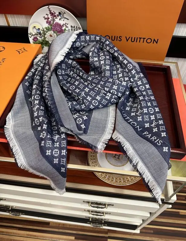LV scarf 120X120cm 50%羊毛 50%羊绒 E (8)