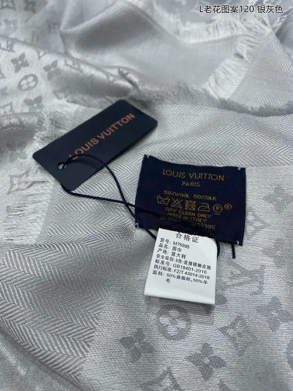 LV Scarf 140X140cm 70%羊绒30%真丝 E26 (26)