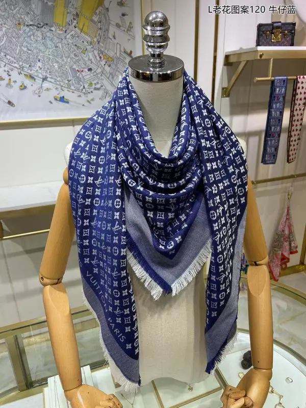 LV Scarf 140X140cm 70%羊绒30%真丝 E26 (26)