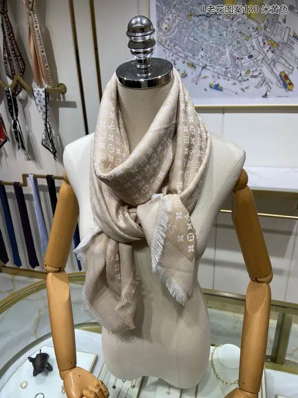 LV Scarf 140X140cm 70%羊绒30%真丝 E26 (26)