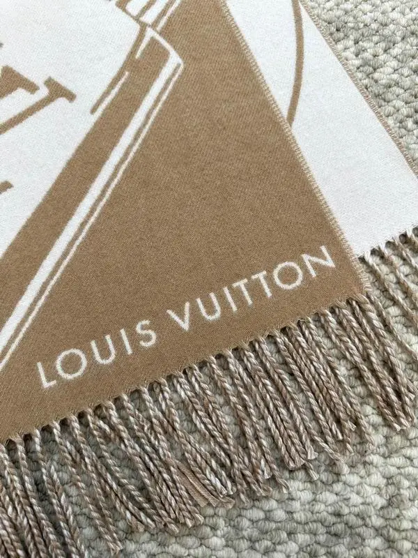 LV scarf 34X220cm 90%绵羊毛 9%山羊绒 1%桑蚕丝 E (18)