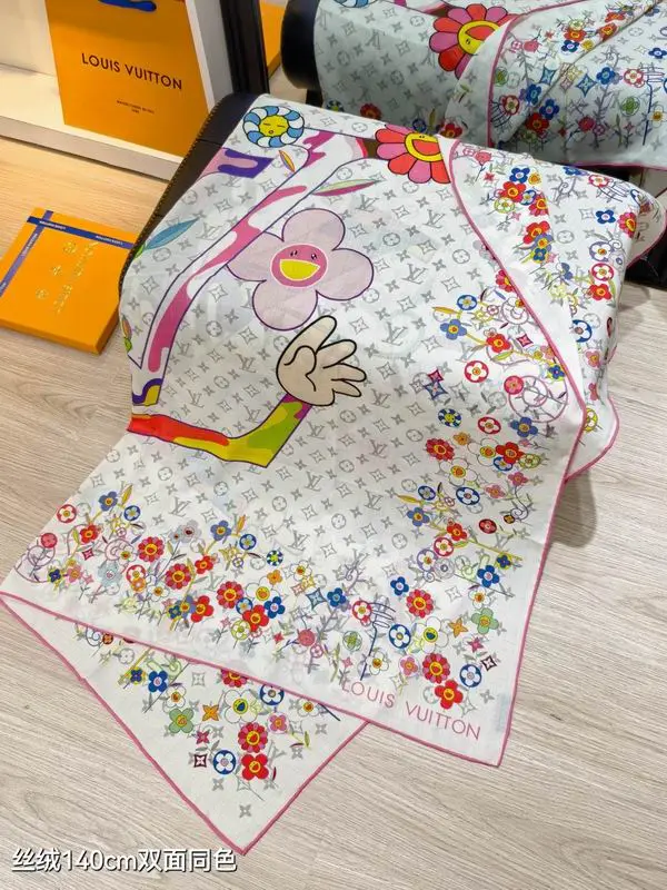LV Scarf 140X140cm 70%羊绒30%真丝 E32 (16)