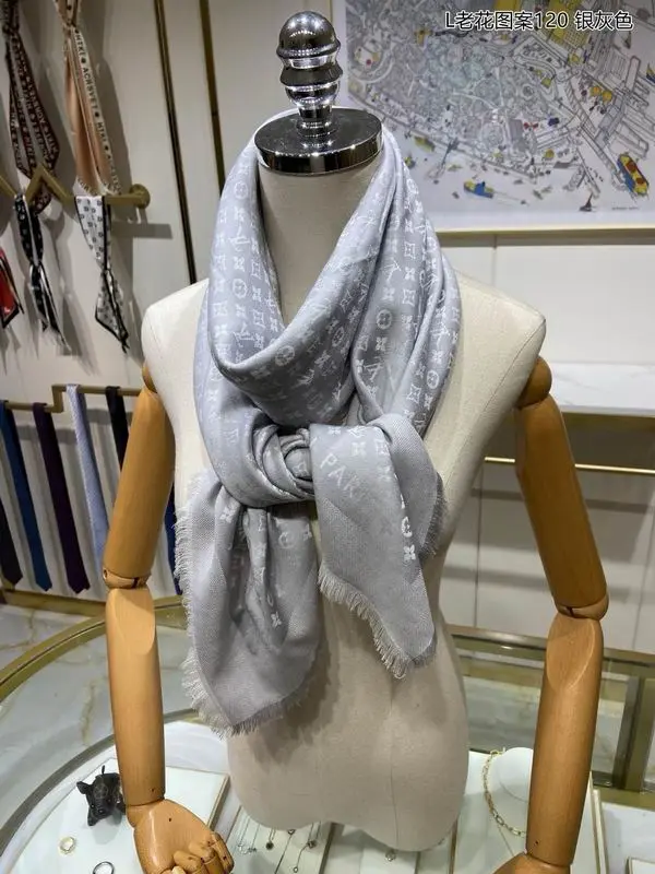 LV Scarf 140X140cm 70%羊绒30%真丝 E26 (26)