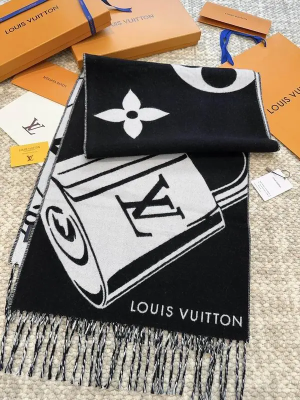 LV scarf 34X220cm 90%绵羊毛 9%山羊绒 1%桑蚕丝 E (18)