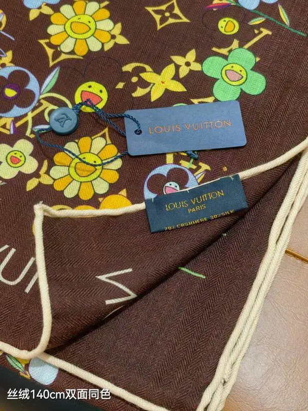 LV scarf 140X140cm 70%羊绒30%真丝 E48 (24)