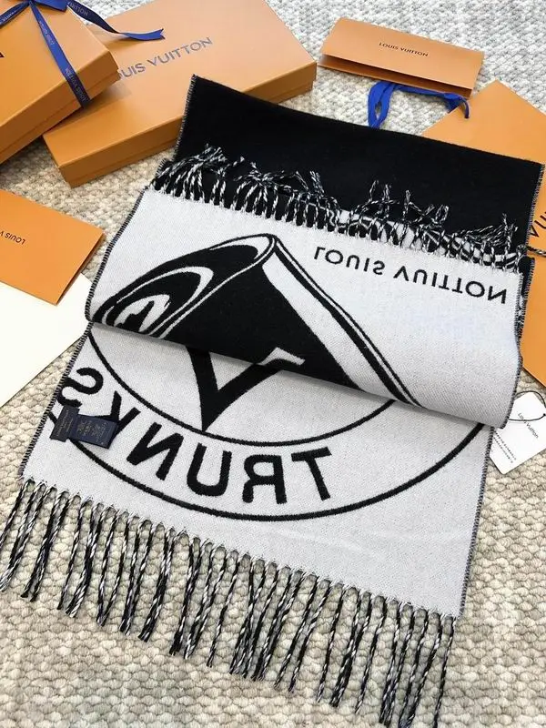 LV scarf 34X220cm 90%绵羊毛 9%山羊绒 1%桑蚕丝 E (18)
