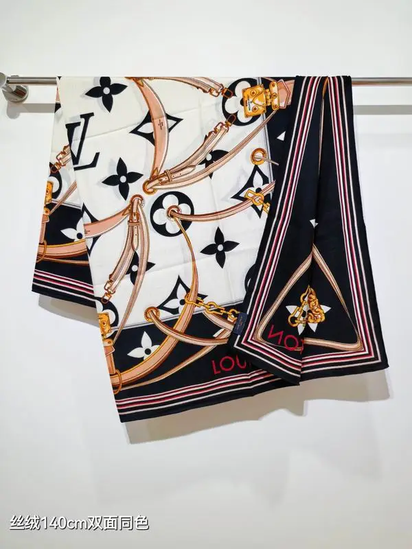 LV silk Scarf 140X140cm 70%羊绒 30%真丝 E22 (16)