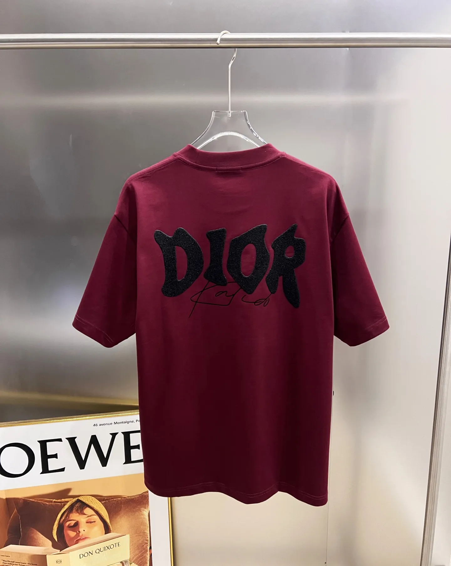 P80 Dio* 迪奥 2025秋冬新款 经典字母立体贴布工艺 简约大方 定制双纱平纹纯棉面料 短袖T恤 男女同款 尺码S M L XL XXL 五个码 黑色 白色