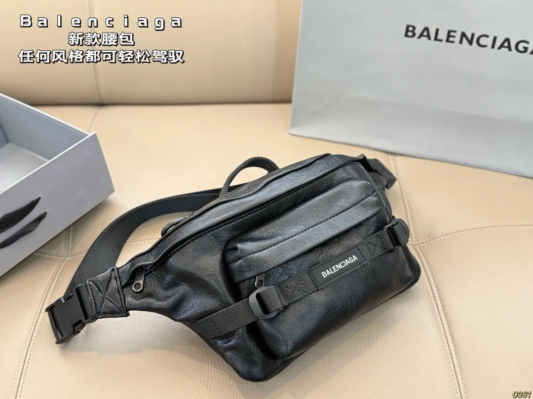 &yen;140 Balenciaga 巴黎世家新款腰包 任何风格都可轻松驾驭 适合日常 旅游 出行 集美必备 尺寸24 17