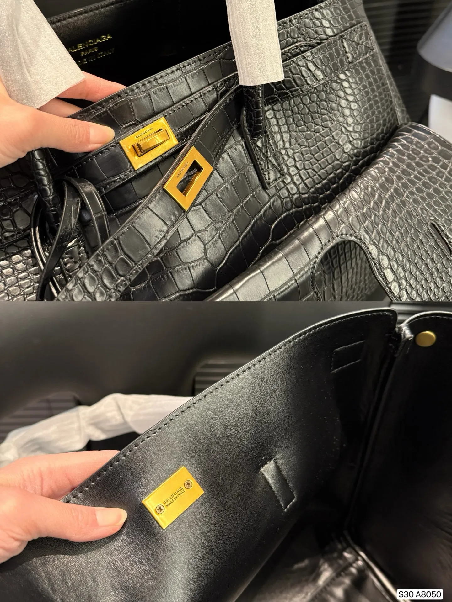 P200 巴黎世家新款RODEO大廓形包包 柔软的大廓形包包 上身慵懒感立刻get、 真的很喜欢又方便又酷的超实用大包! 尺寸38 28 货号A8050