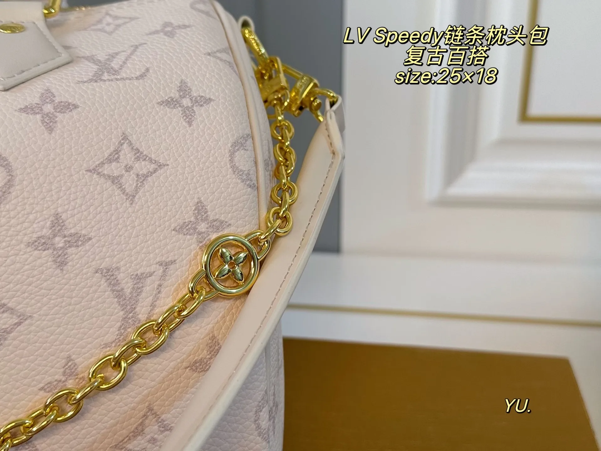 P160(无盒) size:25×18 LV 路易威登speedy bandoulelere枕头包💕 经典重现,轻便又时尚~ 手提➕链条⛓️设计,又酷又帅 浓浓复古风,时尚百搭,超级实用❗️