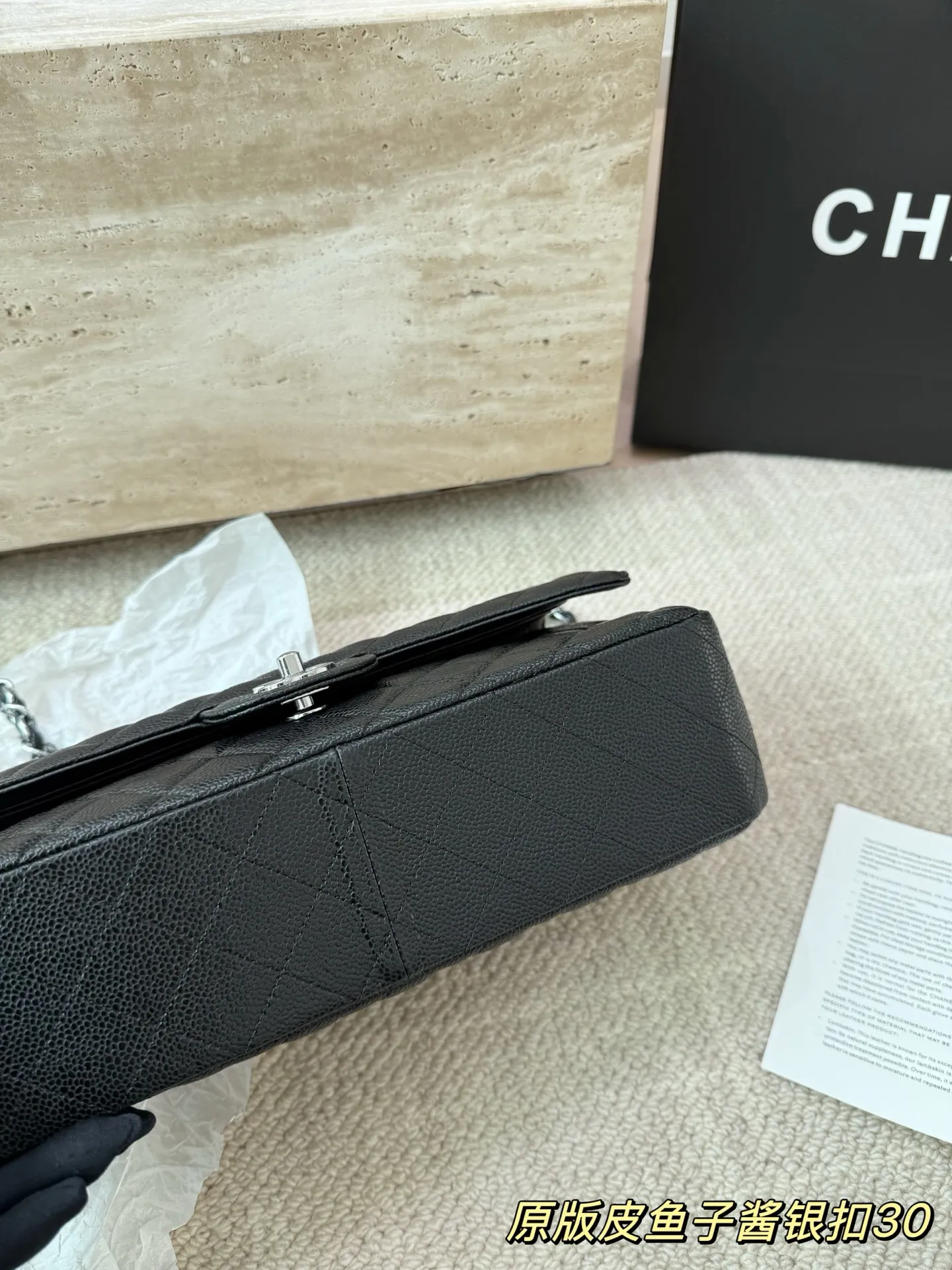 头层皮P250 Chanel香奈儿大号CF鱼子酱 Chanel 双盖双链 最近各大品牌都在炸大包!太酷啦! 百搭容量大 真的很香 ! 尺寸 30 17cm