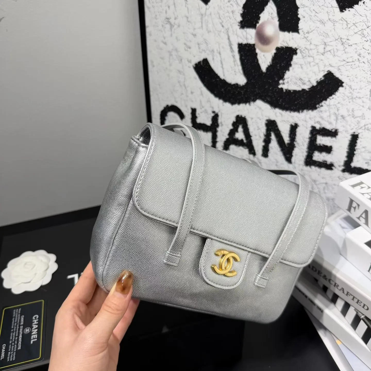 💰199包邮❗ OHANEL ❤️26CJennie明星同款🔥早春系列尺寸:22-15-6cm 材质:小颗粒牛皮