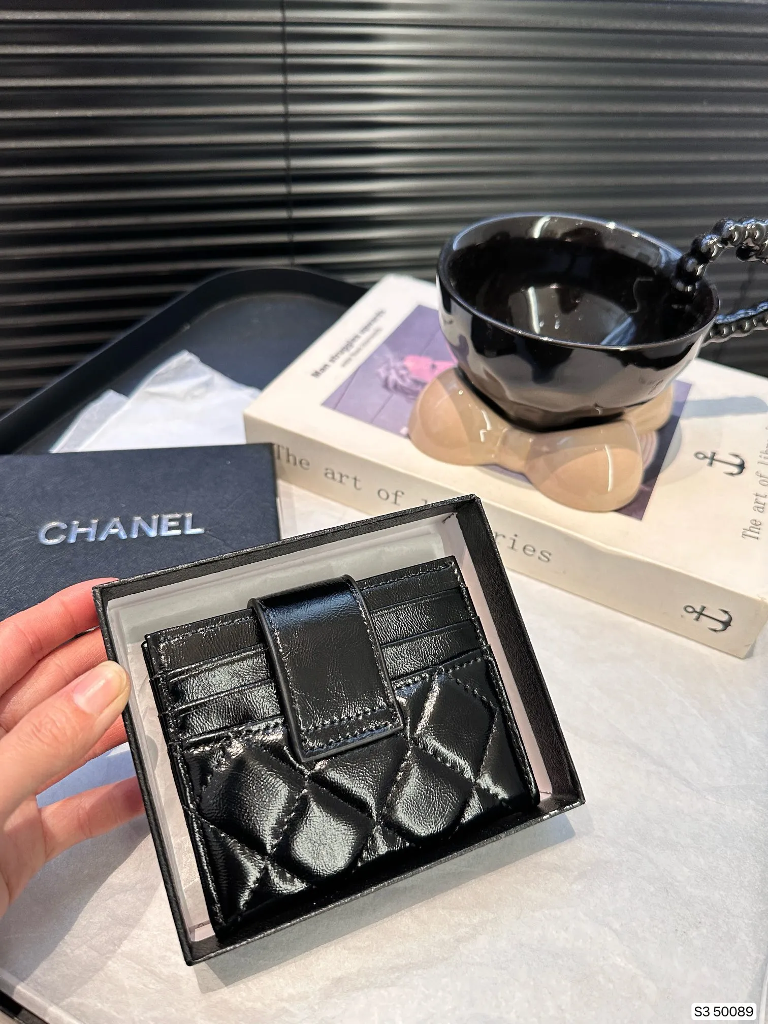 P65 配盒 香奈儿卡包 做工精致,媲美专柜 多功能小钱包卡包 超多卡位时尚美美必备,超级实用!尺寸:10.5 8.5 货号50089