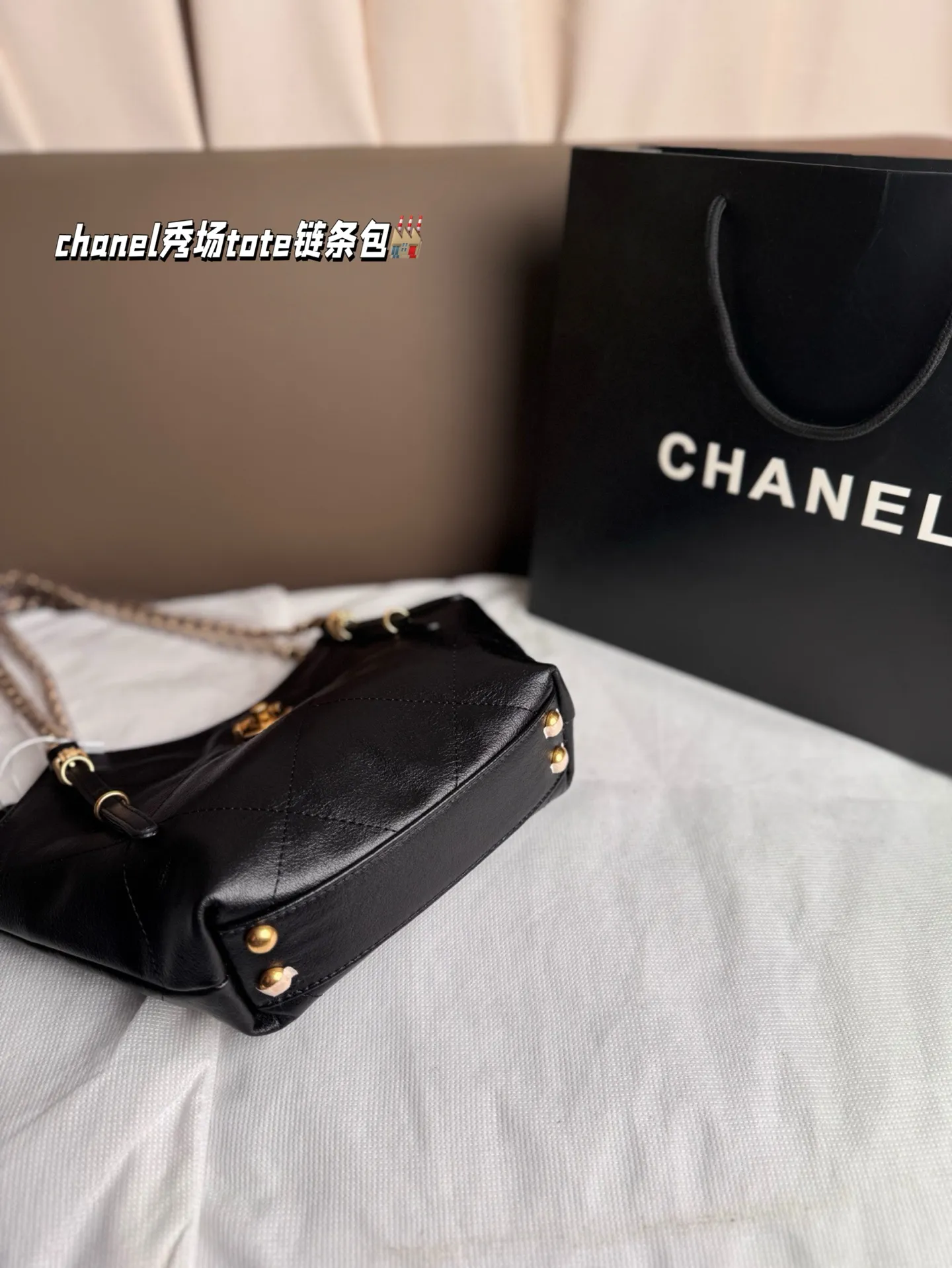 P215 香奈儿 chanel秀场tote新款🔥 秋冬tote包一如既往的备受瞩目👀 可以装下全世界的巨大容量 休闲软塌 背出随性风格 简约大菱格衬托整个包的大气凌然 出街最佳搭档 尺寸 18*18