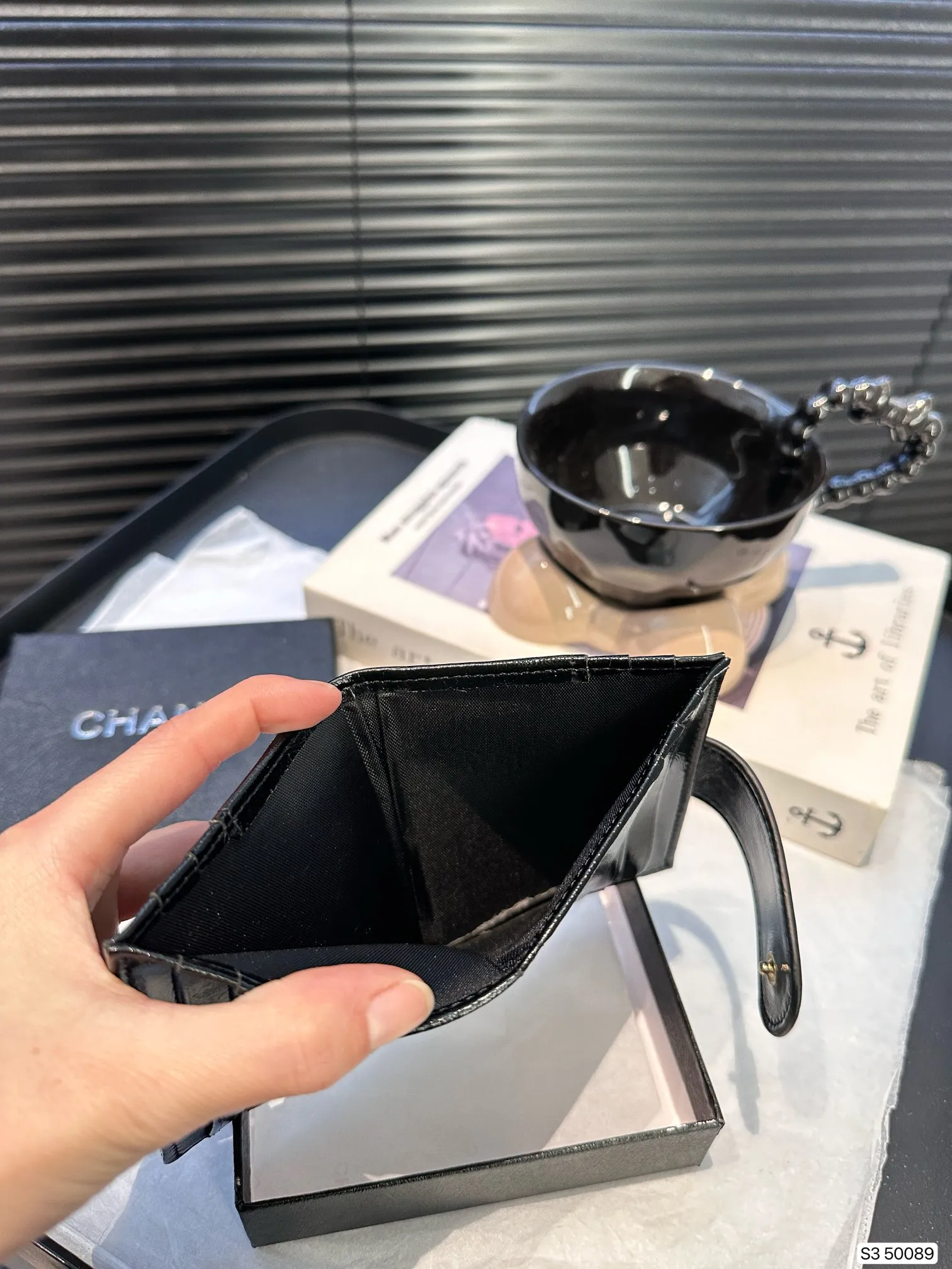 P65 配盒 香奈儿卡包 做工精致,媲美专柜 多功能小钱包卡包 超多卡位时尚美美必备,超级实用!尺寸:10.5 8.5 货号50089