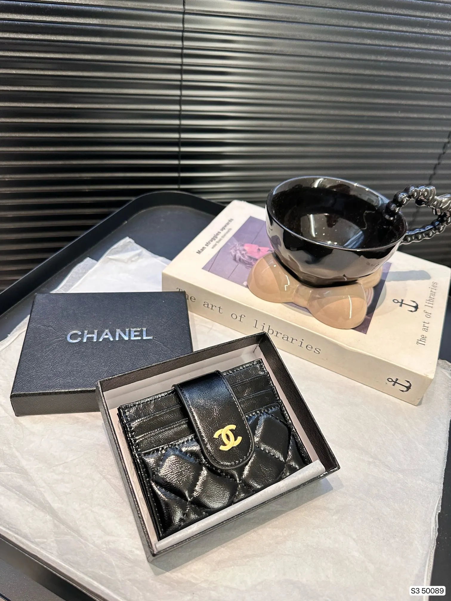 P65 配盒 香奈儿卡包 做工精致,媲美专柜 多功能小钱包卡包 超多卡位时尚美美必备,超级实用!尺寸:10.5 8.5 货号50089