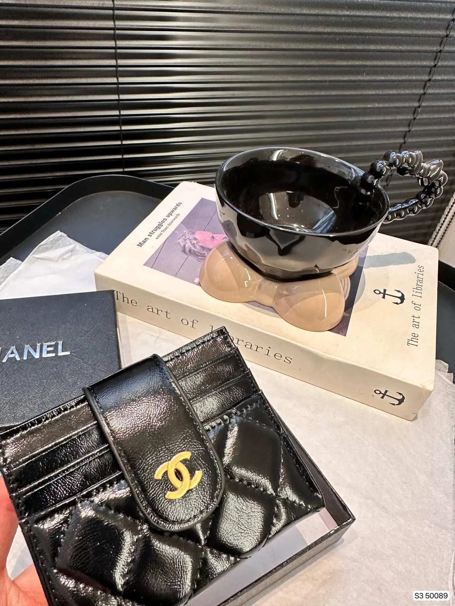 P65 配盒 香奈儿卡包 做工精致,媲美专柜 多功能小钱包卡包 超多卡位时尚美美必备,超级实用!尺寸:10.5 8.5 货号50089