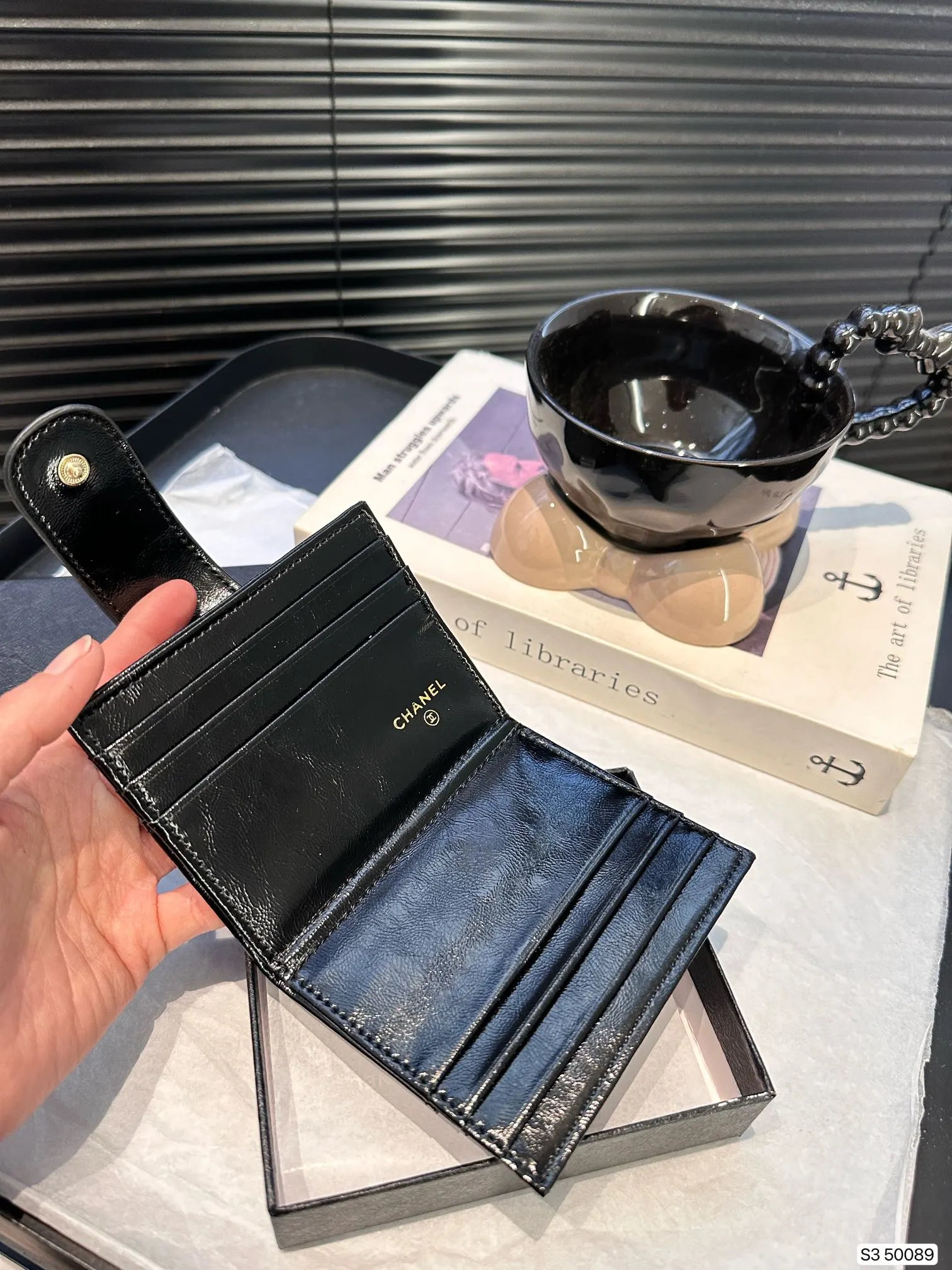 P65 配盒 香奈儿卡包 做工精致,媲美专柜 多功能小钱包卡包 超多卡位时尚美美必备,超级实用!尺寸:10.5 8.5 货号50089