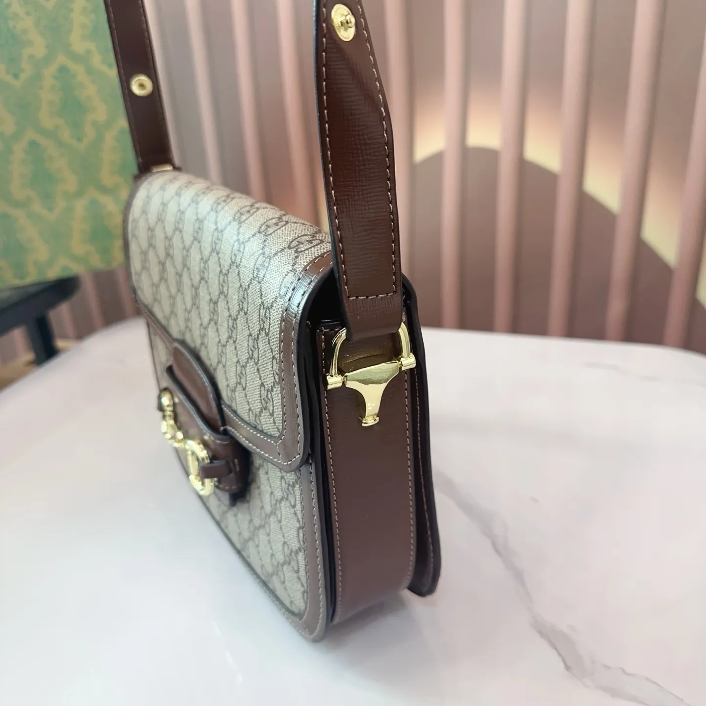 p135 配折叠盒 尺寸25.18cm 酷奇𝙂𝙪𝙘𝙘i 𝘿𝙞𝙤𝙣𝙮𝙨𝙪𝙨丹宁牛仔1955马鞍包 神秘又不失格调配色太高级了Q