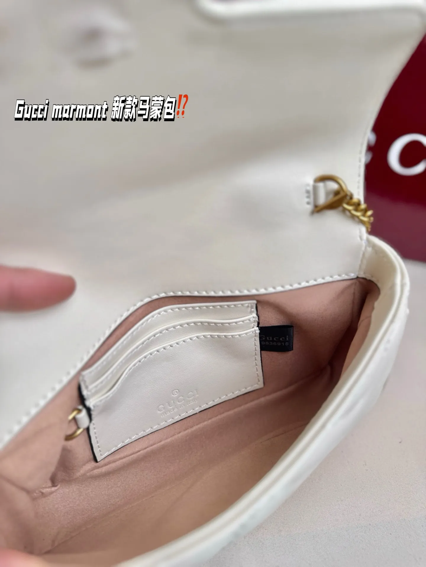 P170 size:22*13cm Gucci marmont 新款 一定要入手的小马蒙包 marmont最最经典的双G 升级版牛皮 皮质!五金!对纹!完美!