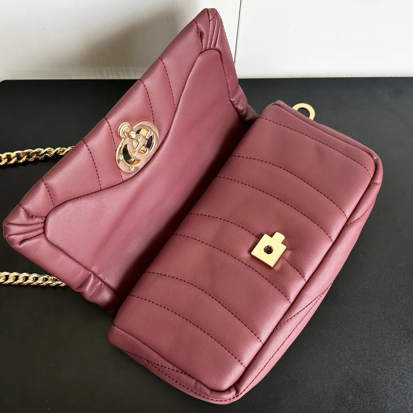 实拍#💰220 款号:806017全牛皮 尺寸:21X高12.5X侧宽4.5 升级原版质量 原版重磅五金!