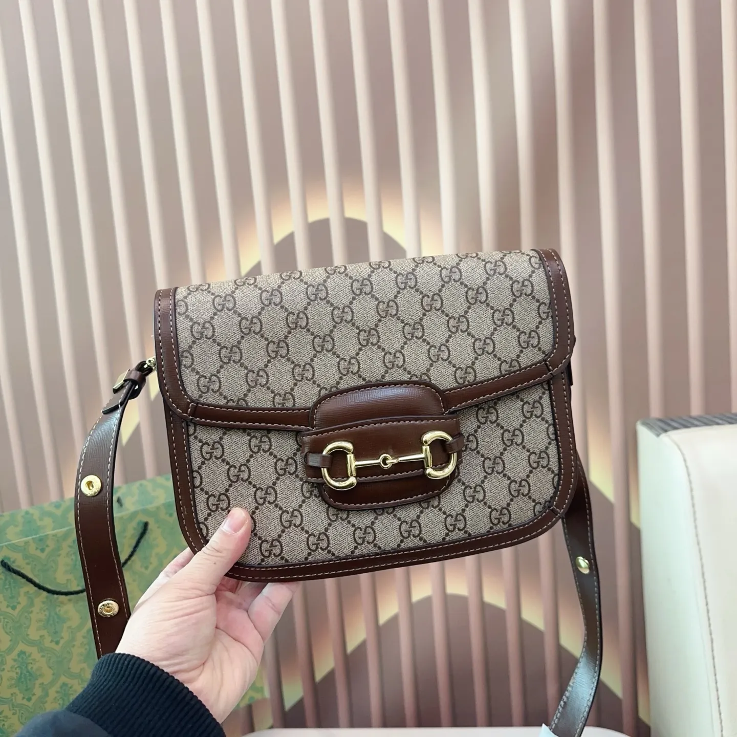 p135 配折叠盒 尺寸25.18cm 酷奇𝙂𝙪𝙘𝙘i 𝘿𝙞𝙤𝙣𝙮𝙨𝙪𝙨丹宁牛仔1955马鞍包 神秘又不失格调配色太高级了Q