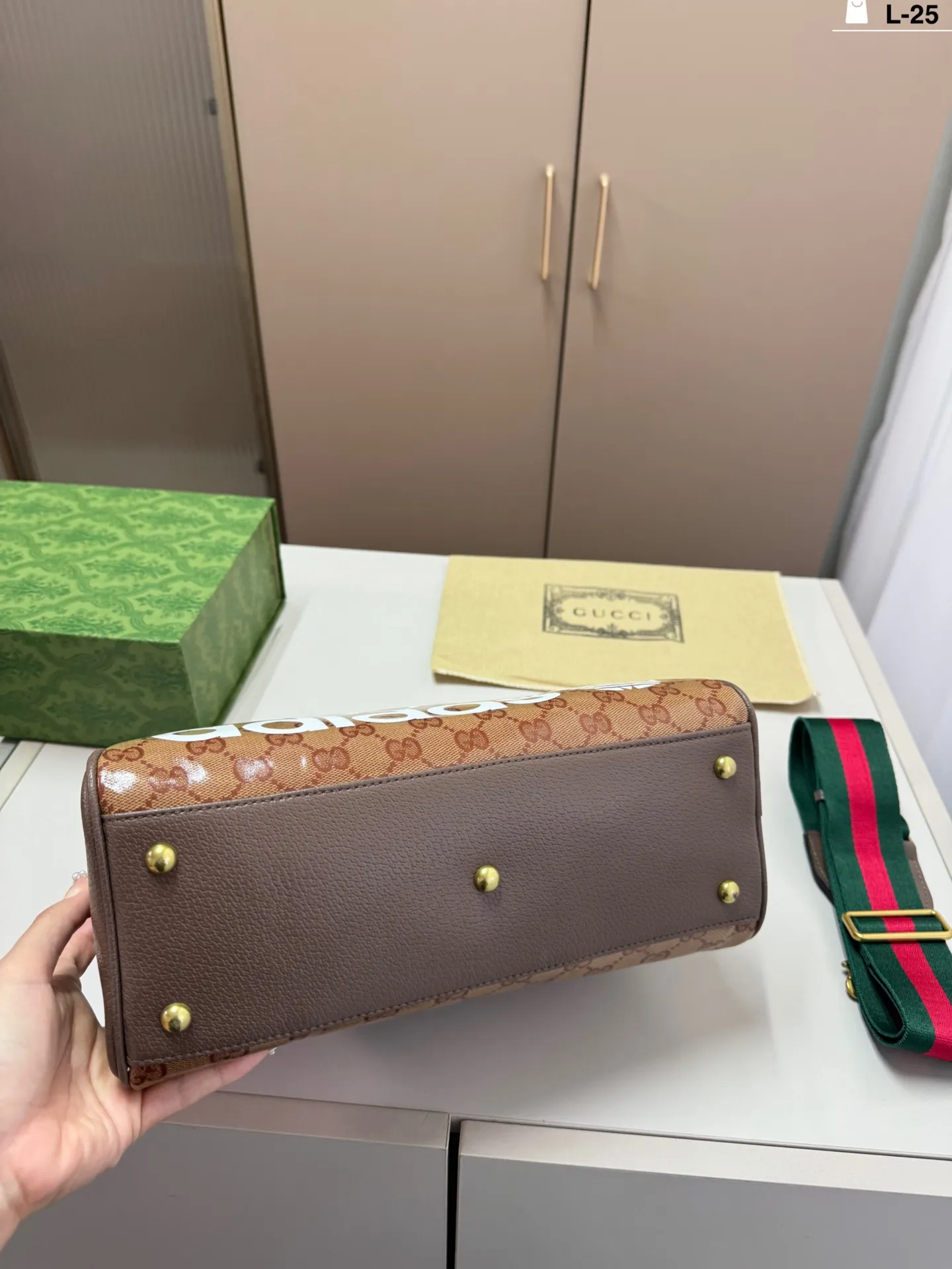 💰p145 L-25尺寸31×18折叠盒 Gucci酷奇/adidas x 阿迪达斯联名 迷你旅行包 手提单肩斜挎包 男女通用 经典百搭 实物拍摄