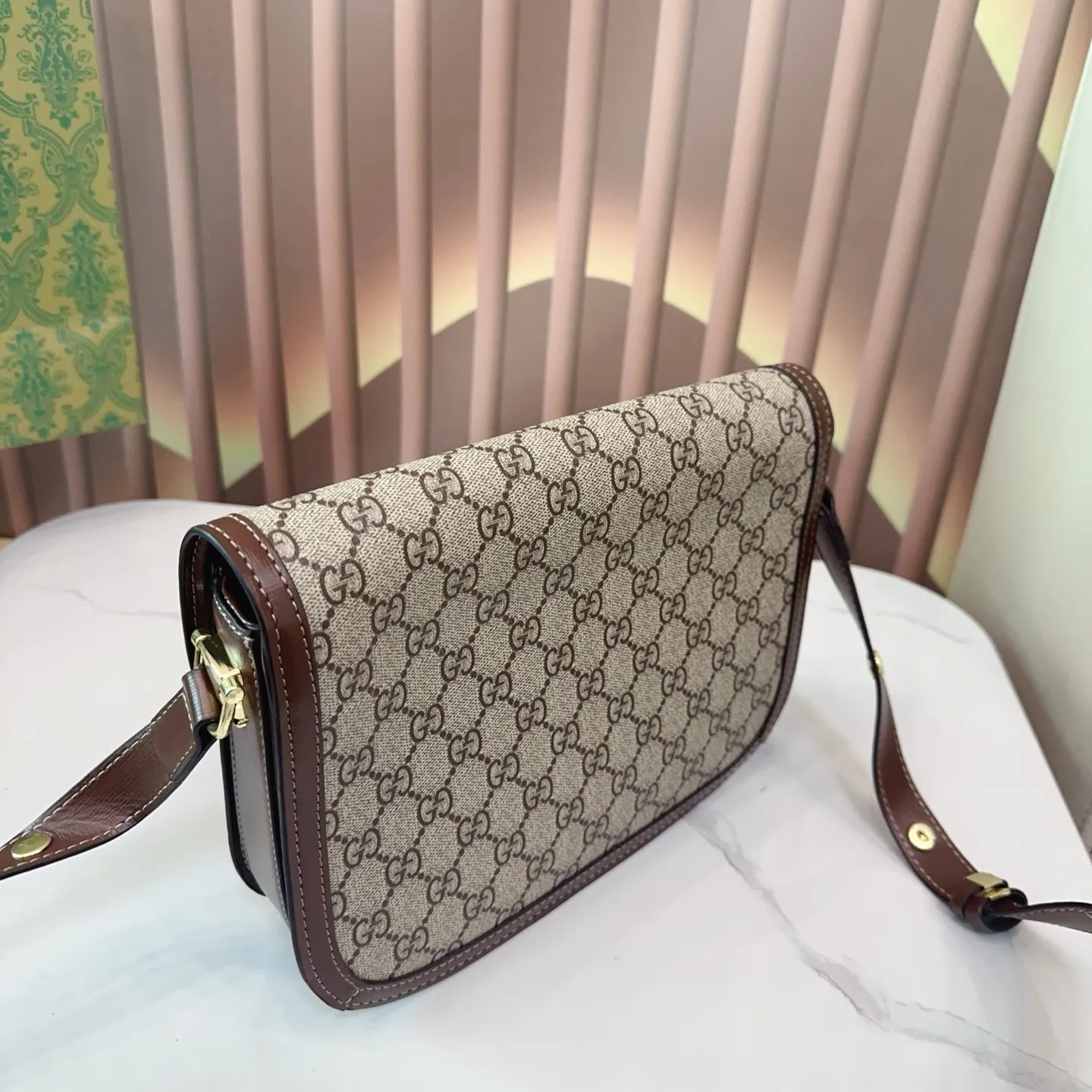 p135 配折叠盒 尺寸25.18cm 酷奇𝙂𝙪𝙘𝙘i 𝘿𝙞𝙤𝙣𝙮𝙨𝙪𝙨丹宁牛仔1955马鞍包 神秘又不失格调配色太高级了Q