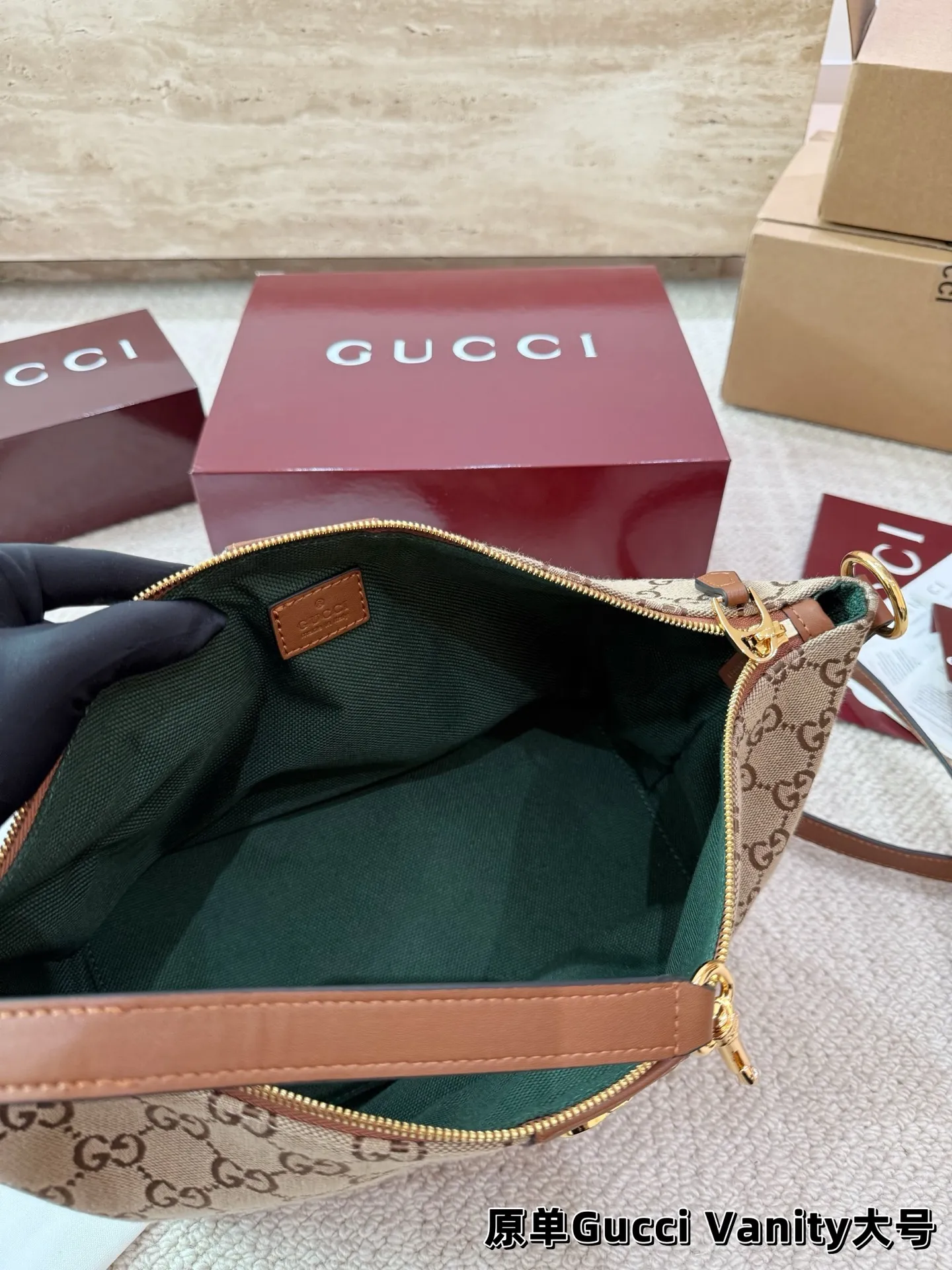 P185 P175 Gucci Vanity新品2026款 饭盒包 搭配延长袋 太实用啦 无论手提还是斜挎都太🉑啦 配礼盒尺寸大号27.19 小号19.13