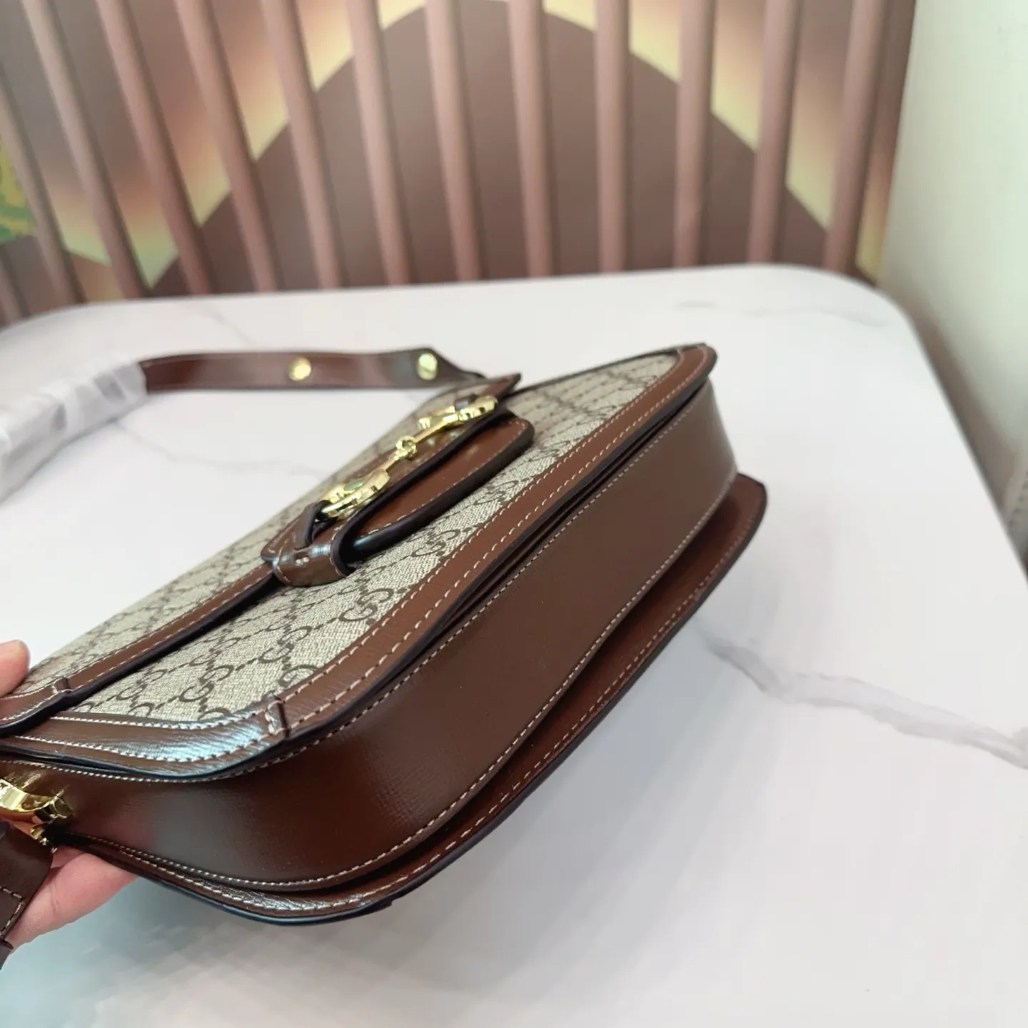 p135 配折叠盒 尺寸25.18cm 酷奇𝙂𝙪𝙘𝙘i 𝘿𝙞𝙤𝙣𝙮𝙨𝙪𝙨丹宁牛仔1955马鞍包 神秘又不失格调配色太高级了Q