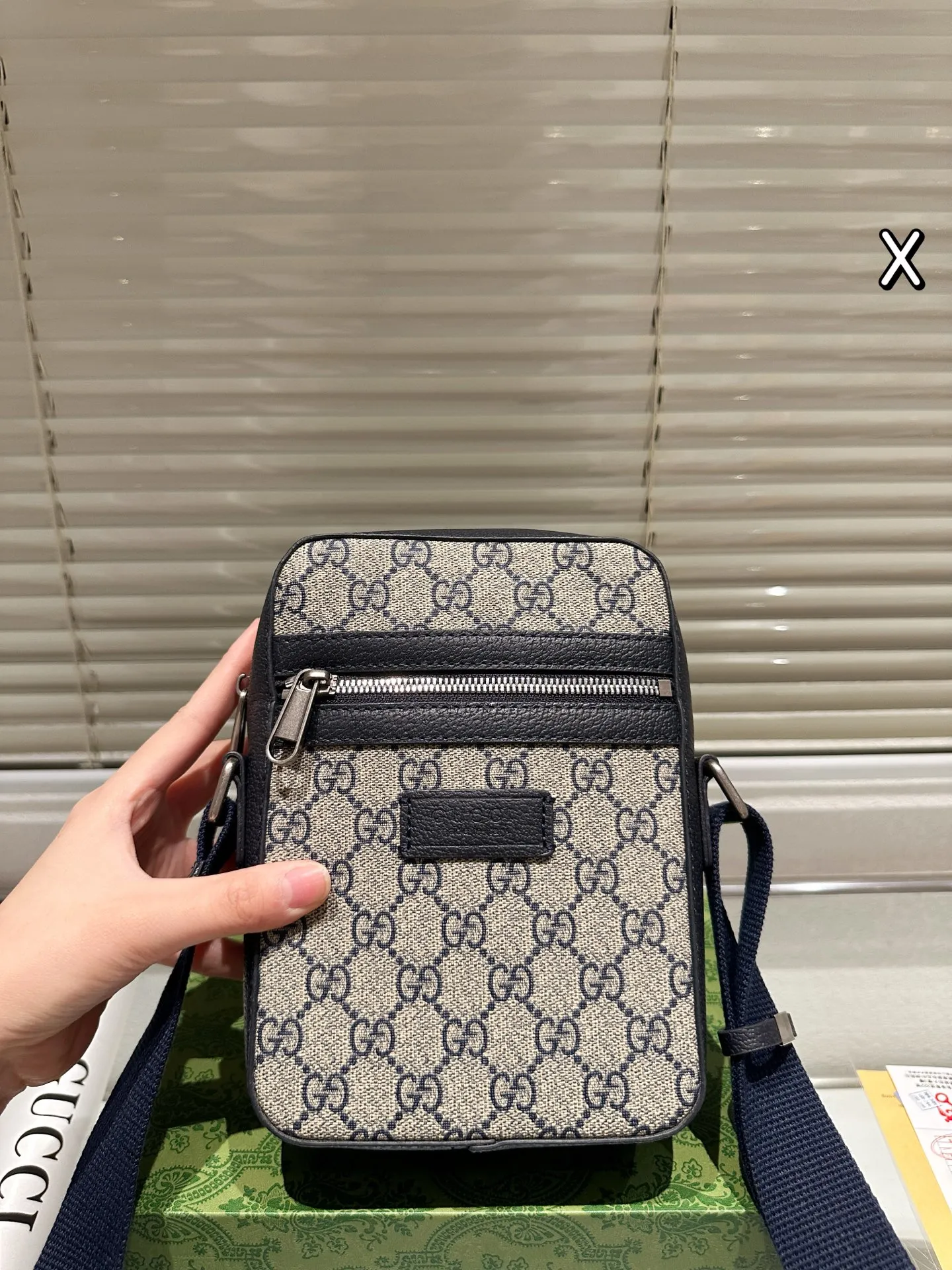 P125 Gucci男包斜挎包 配礼盒🎁尺寸14.20