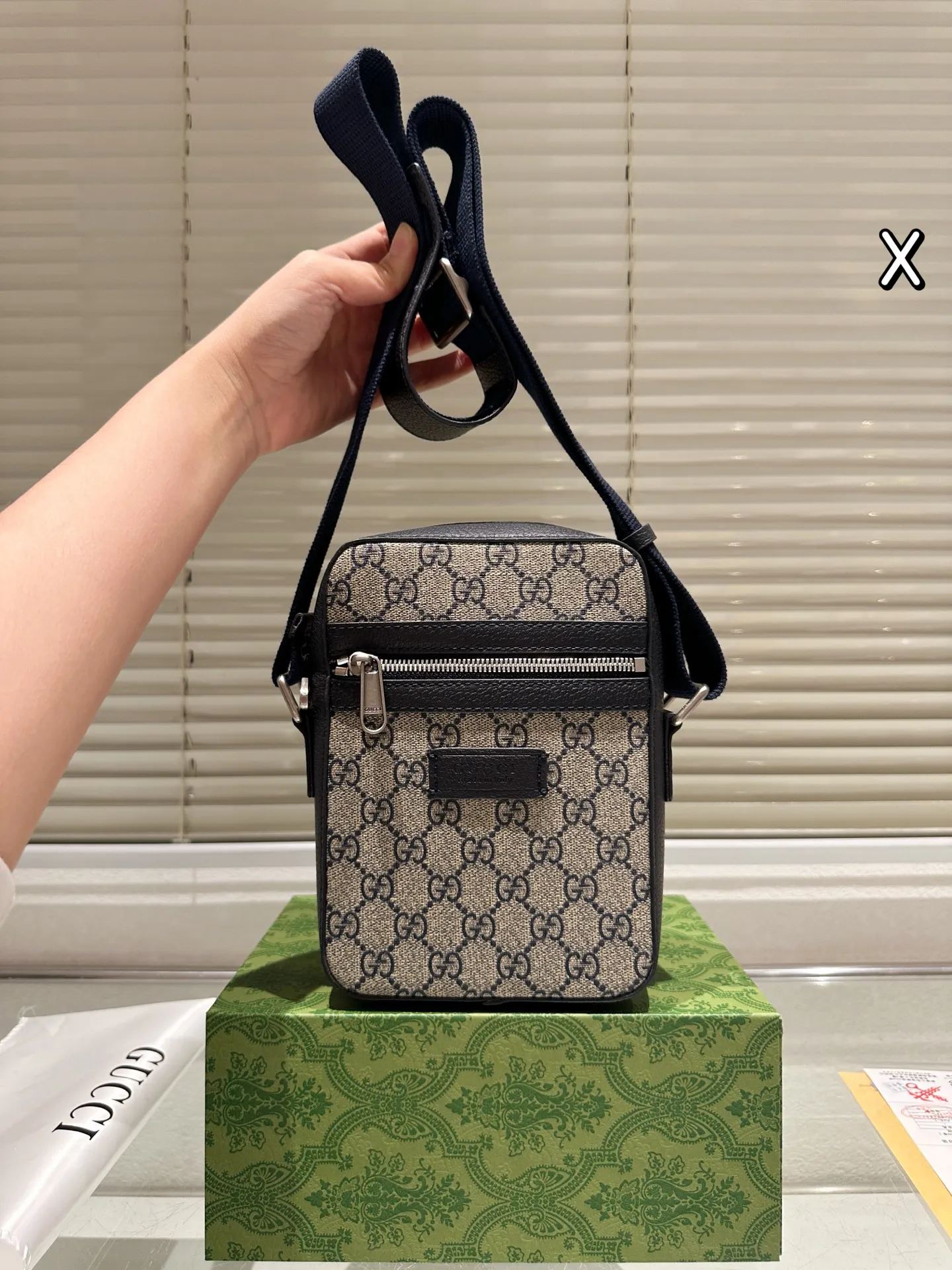 P125 Gucci男包斜挎包 配礼盒🎁尺寸14.20