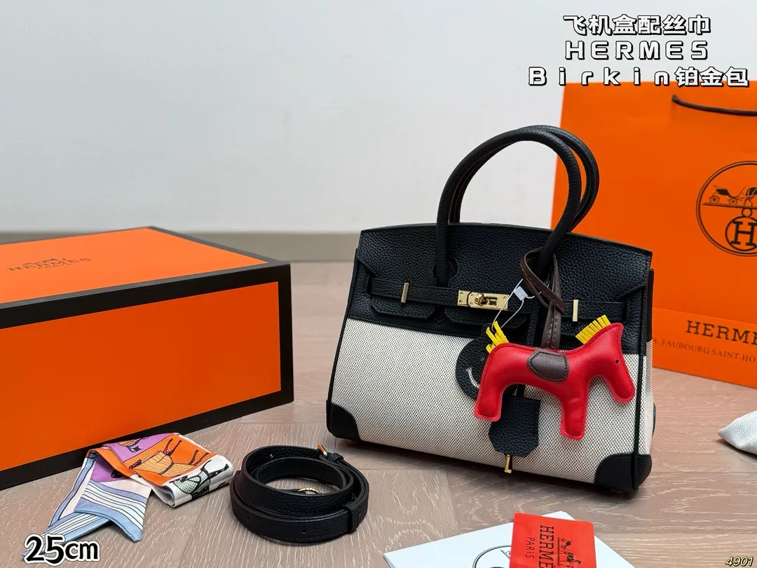 ¥295/¥275飞机盒配丝巾 爱马仕HERMES Birkin铂金包 细节无敌完美 配色敲级耐看 完美适配穿搭 容量满分 上身优雅有气质 尺寸30 22/25 18