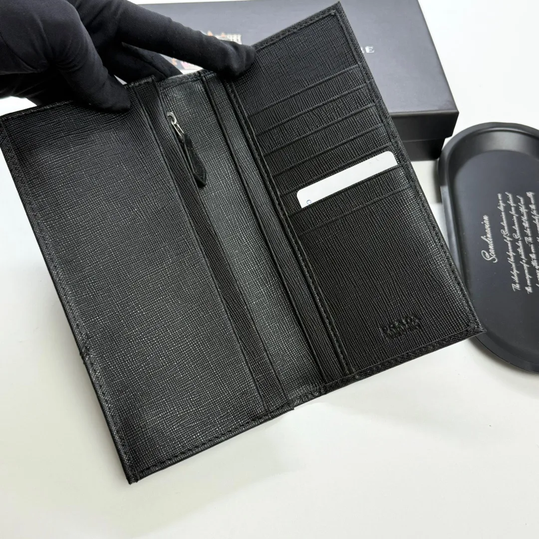 短p75长p85🎀🎀颜色 黑色 🎀尺寸长19x10 短12x10🎀普拉达🔥专柜款🔥十字纹长短款对折👍一比一进口牛皮手感无敌💕简约大气必备💕