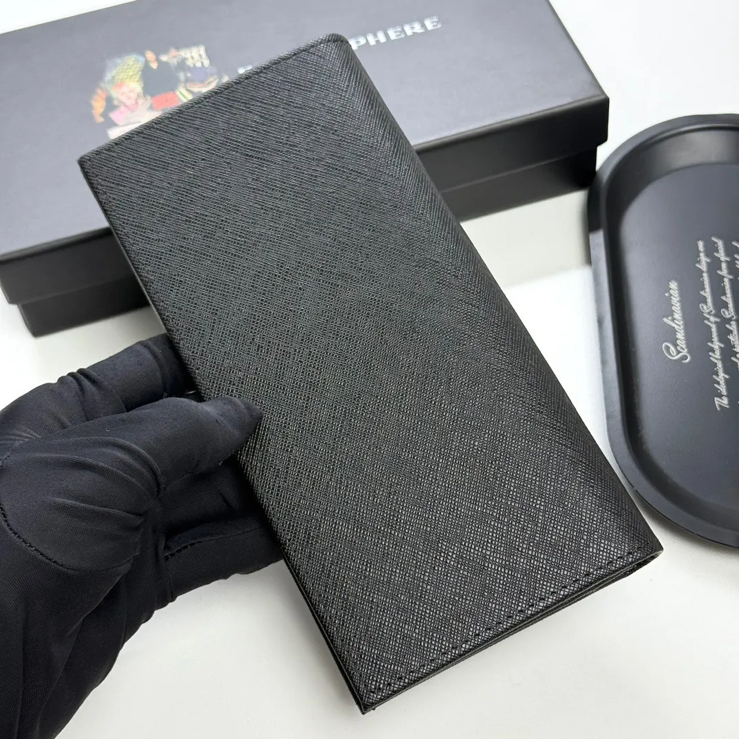 短p75长p85🎀🎀颜色 黑色 🎀尺寸长19x10 短12x10🎀普拉达🔥专柜款🔥男士十字纹长短款对折👍一比一进口牛皮手感无敌💕简约大气必备💕