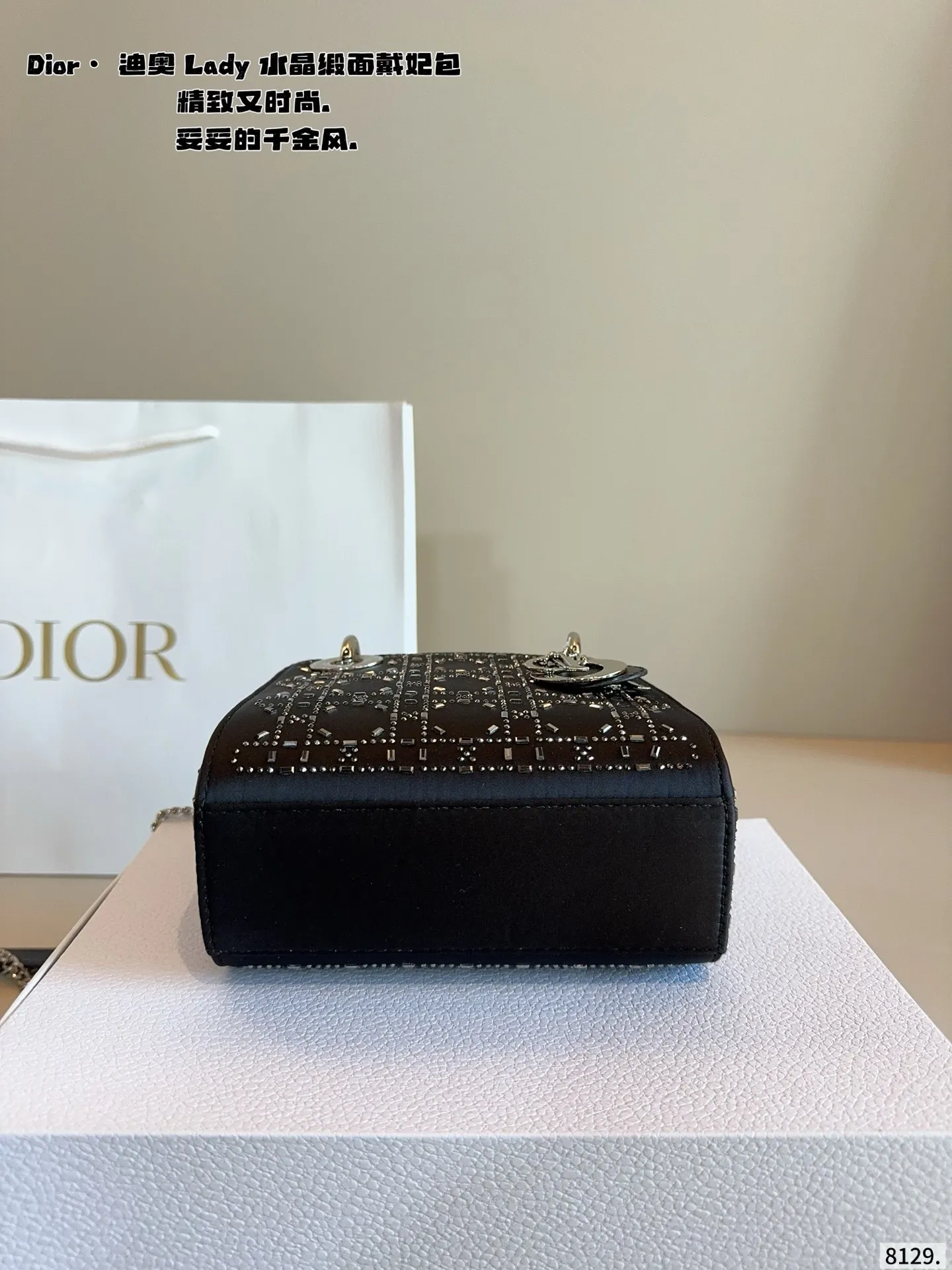 p180配礼盒🎁 ( 丝绸 腾格纹) 迪奥DIOR 戴妃包 可可爱爱 小巧玲珑 优雅精致 仙女必备款尺寸:17*7*15cm