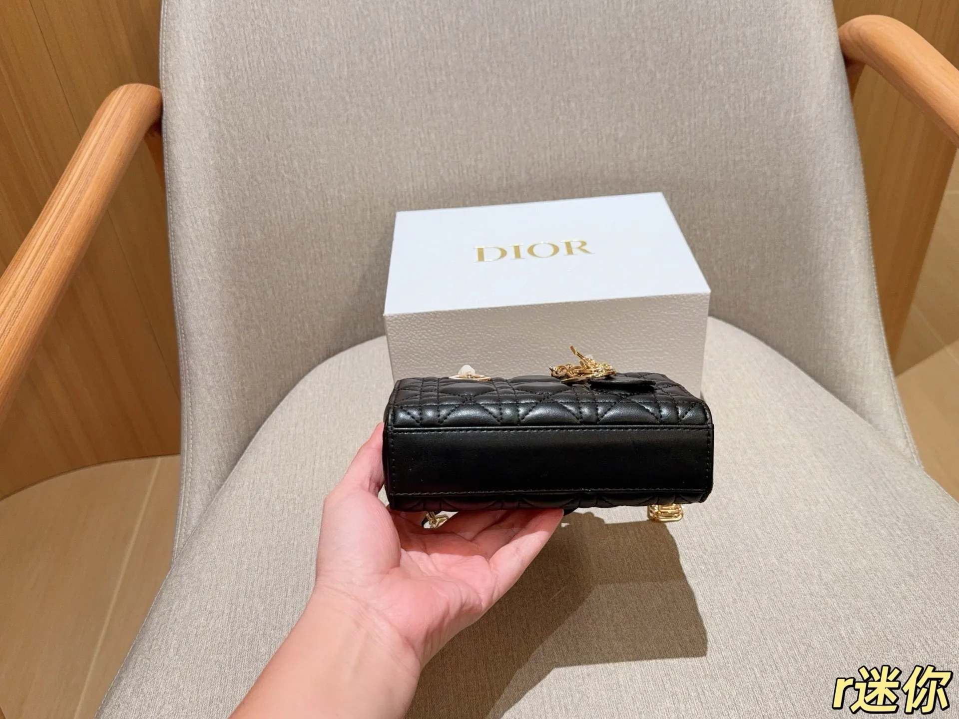 💰160 Dior 迪奥 Lady D-Joy 戴妃羊皮纹藤格横版 尺寸17cm 礼盒包装🎁