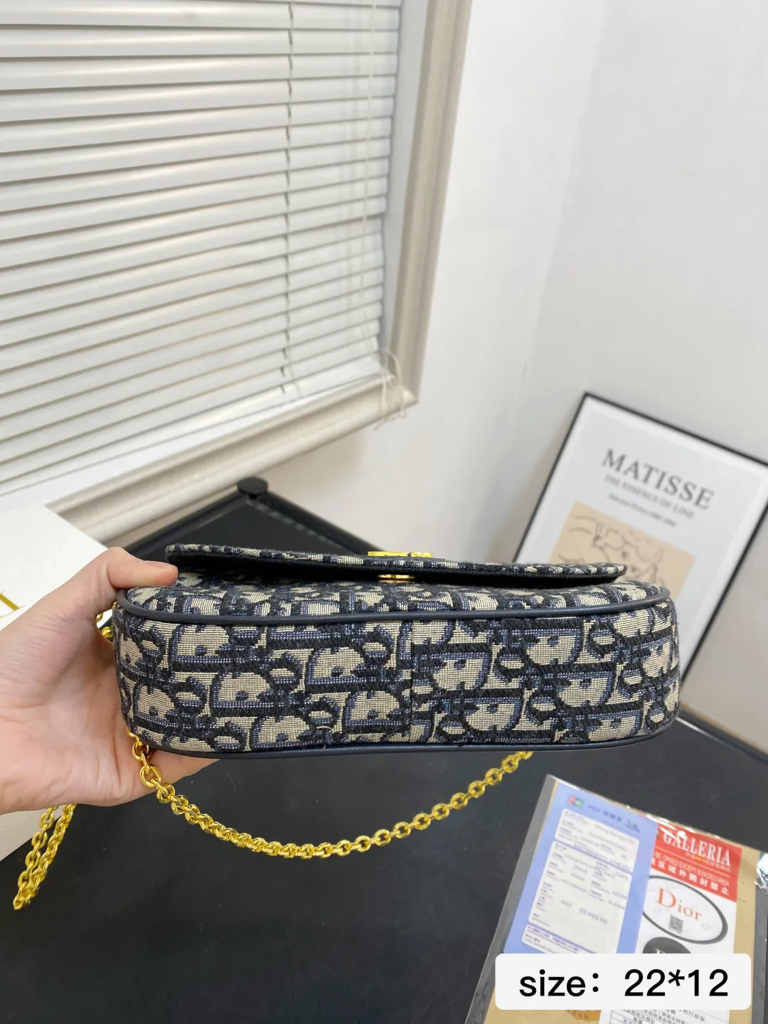 🅿️💰165 配折叠盒 尺寸22*12 迪奥CD链条包 Dior 迪奥 全新Caro系列 包袋 复古与未来感并存 新品MONTAIGNE藤格纹链条包单肩斜挎包 3121