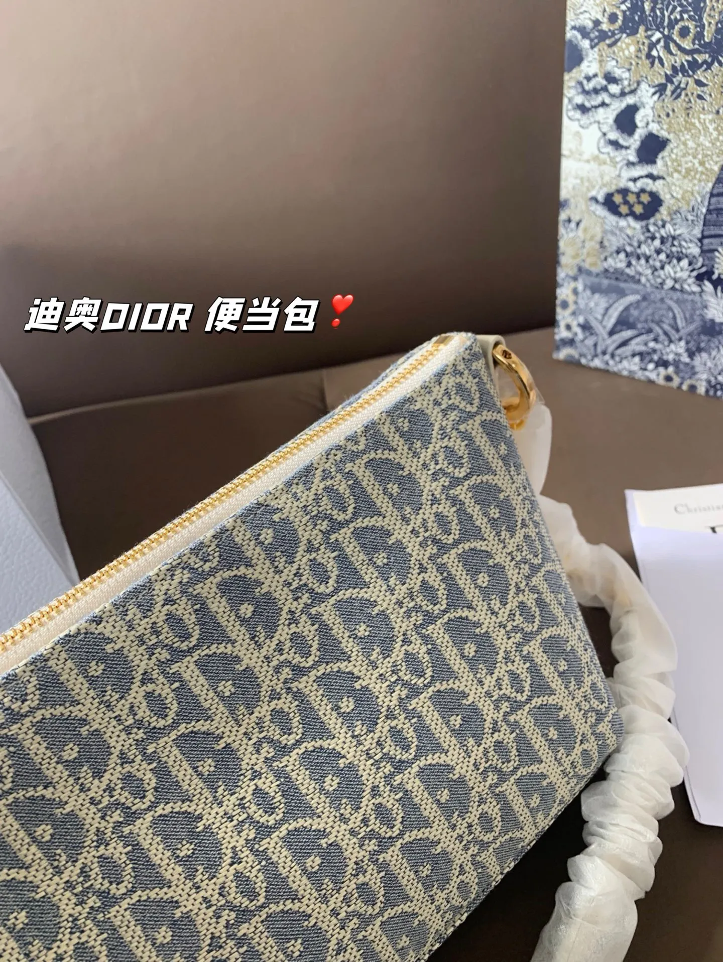 P165 折叠盒 迪奥DIOR 便当包 很有质感 可盐可甜上身绝美 无可比拟 是每个追求漂亮的女孩必入单品 尺寸22*16