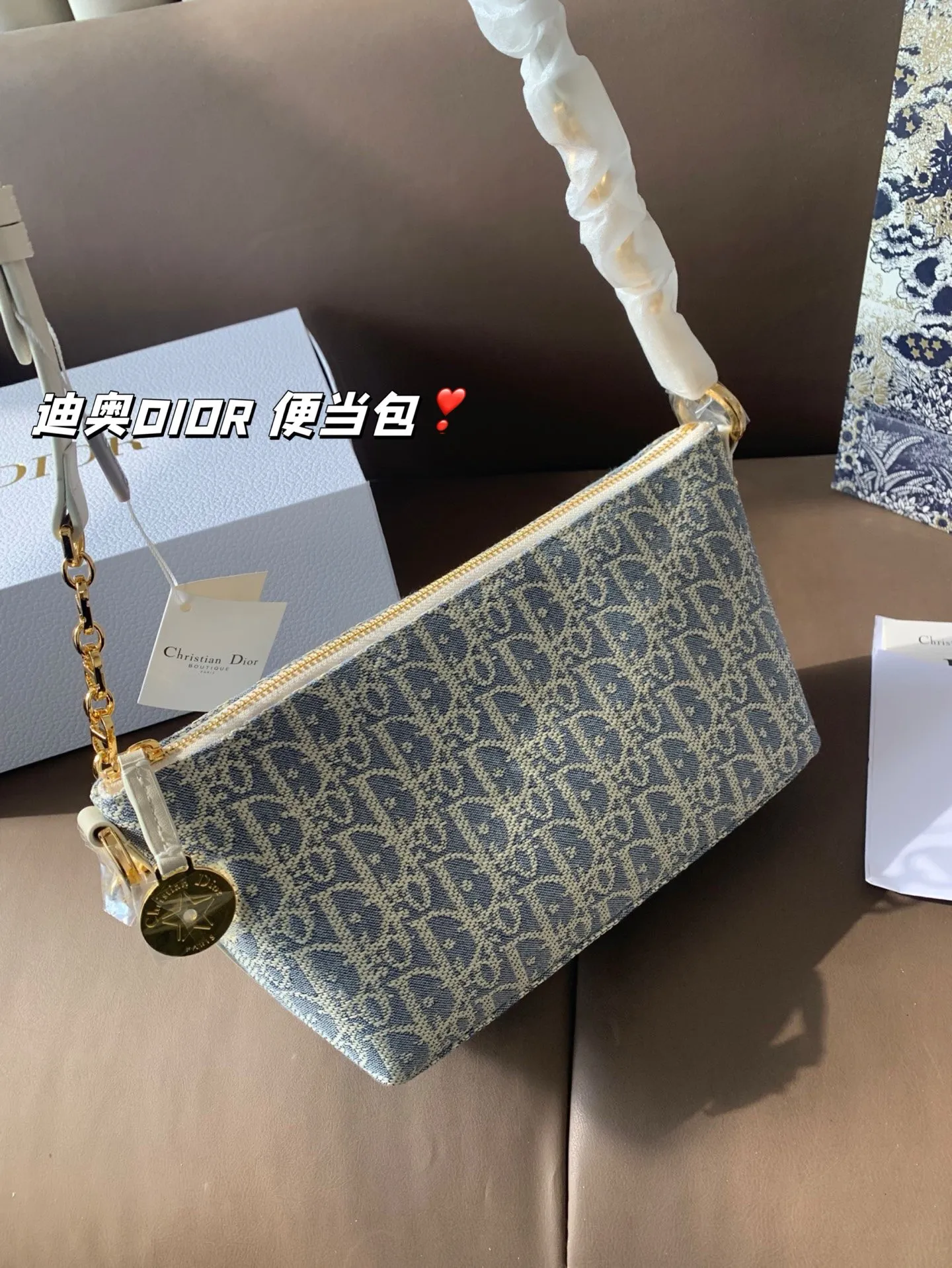 P165 折叠盒 迪奥DIOR 便当包 很有质感 可盐可甜上身绝美 无可比拟 是每个追求漂亮的女孩必入单品 尺寸22*16