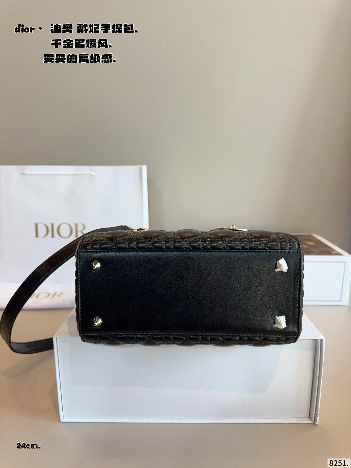 p210配包装🎁. 迪奥戴妃,dior高端品质,可随意对比专柜细节,独家出货,高版本第一批定制爆款 与专柜一样哦!磨砂品质 现货在售‼️实拍图一组,我们的版本看实拍 更有寓意 尺寸:24*12*20/cm